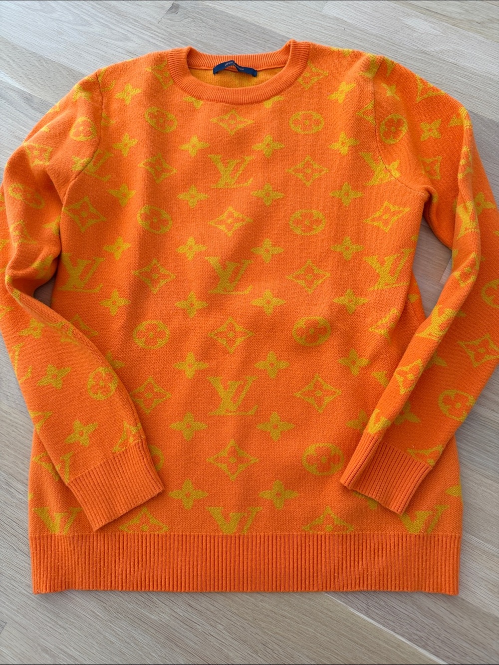 Orange & Yellow graphic logo Crewneck Sweater